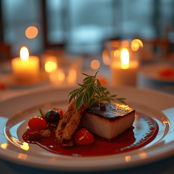 Gourmet-illallinen hääyössä Saariselällä