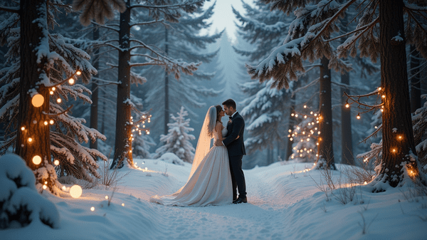 Talvihäät lumisessa metsässä